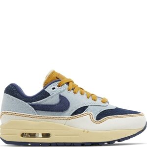Nike Womens Air Max 1 '87 Shoes 11.5 Color Aura/Midnight Navy/Pale Ivory